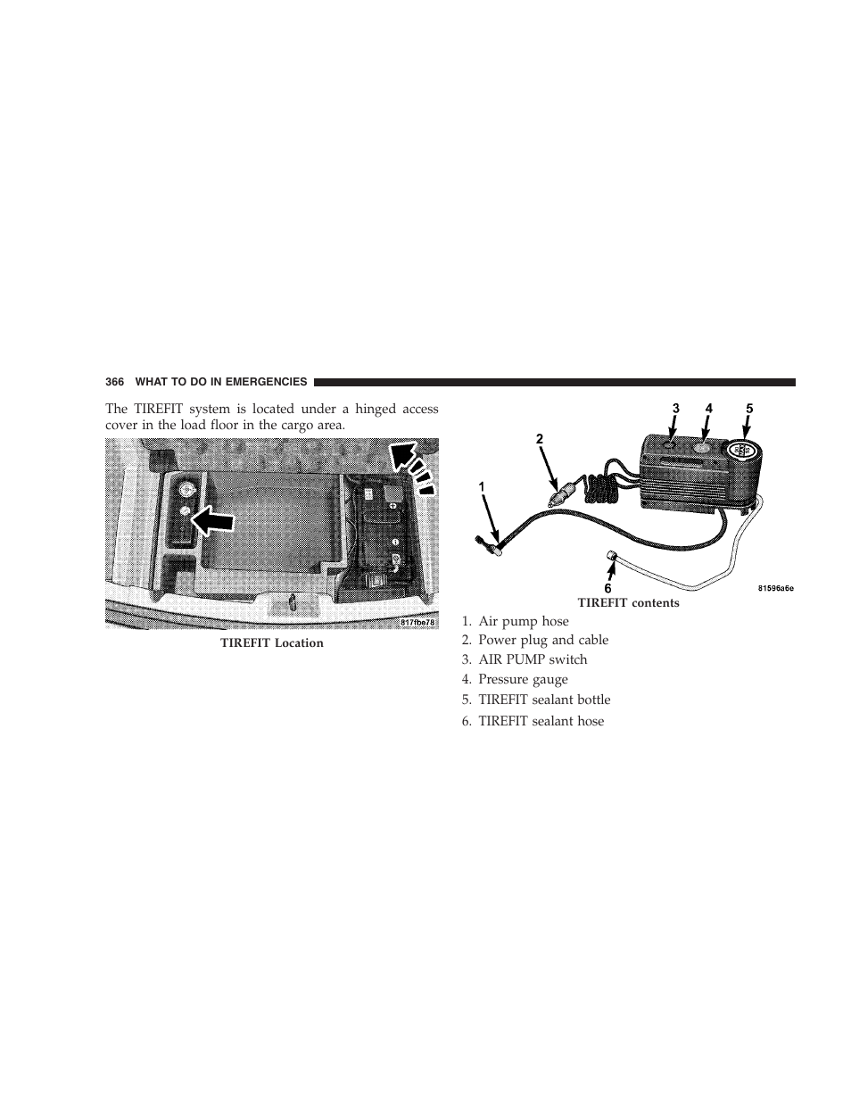 Ground clearance, Hazard warning flasher | Dodge 2008 DX-49 Magnum SRT8 User Manual | Page 368 / 476