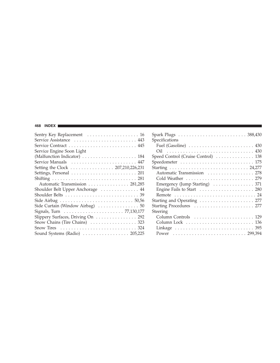 Dodge 2008 DX-49 Magnum SRT8 User Manual | Page 470 / 476