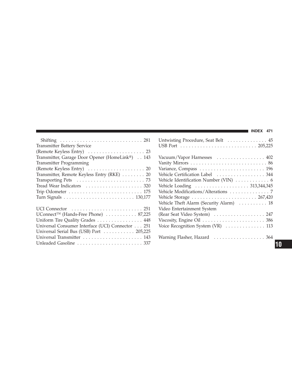 Dodge 2008 DX-49 Magnum SRT8 User Manual | Page 473 / 476