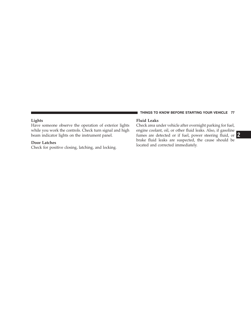 Dodge 2008 DX-49 Magnum SRT8 User Manual | Page 79 / 476