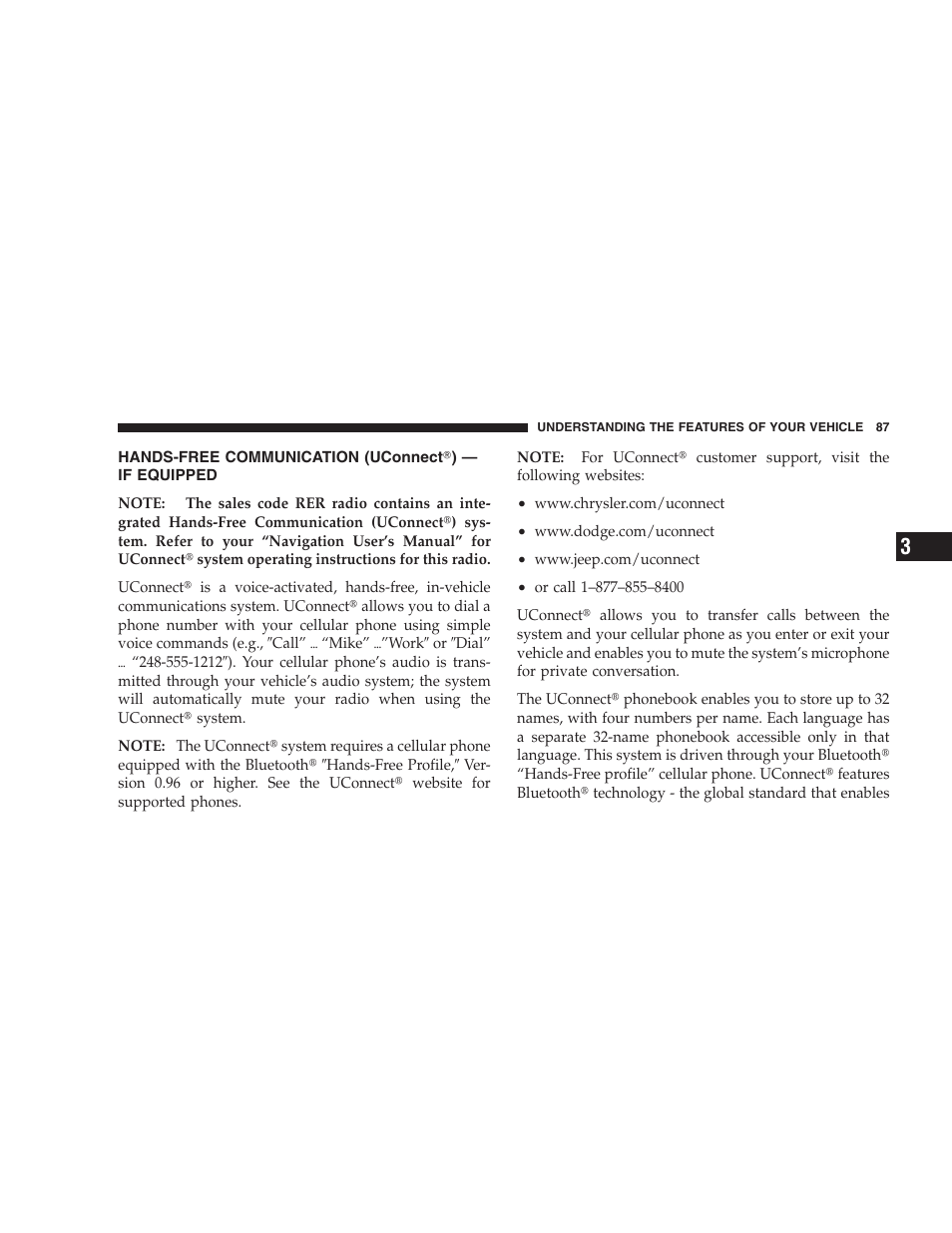Hands-free communication (uconnect) - if equipped | Dodge 2008 DX-49 Magnum SRT8 User Manual | Page 89 / 476