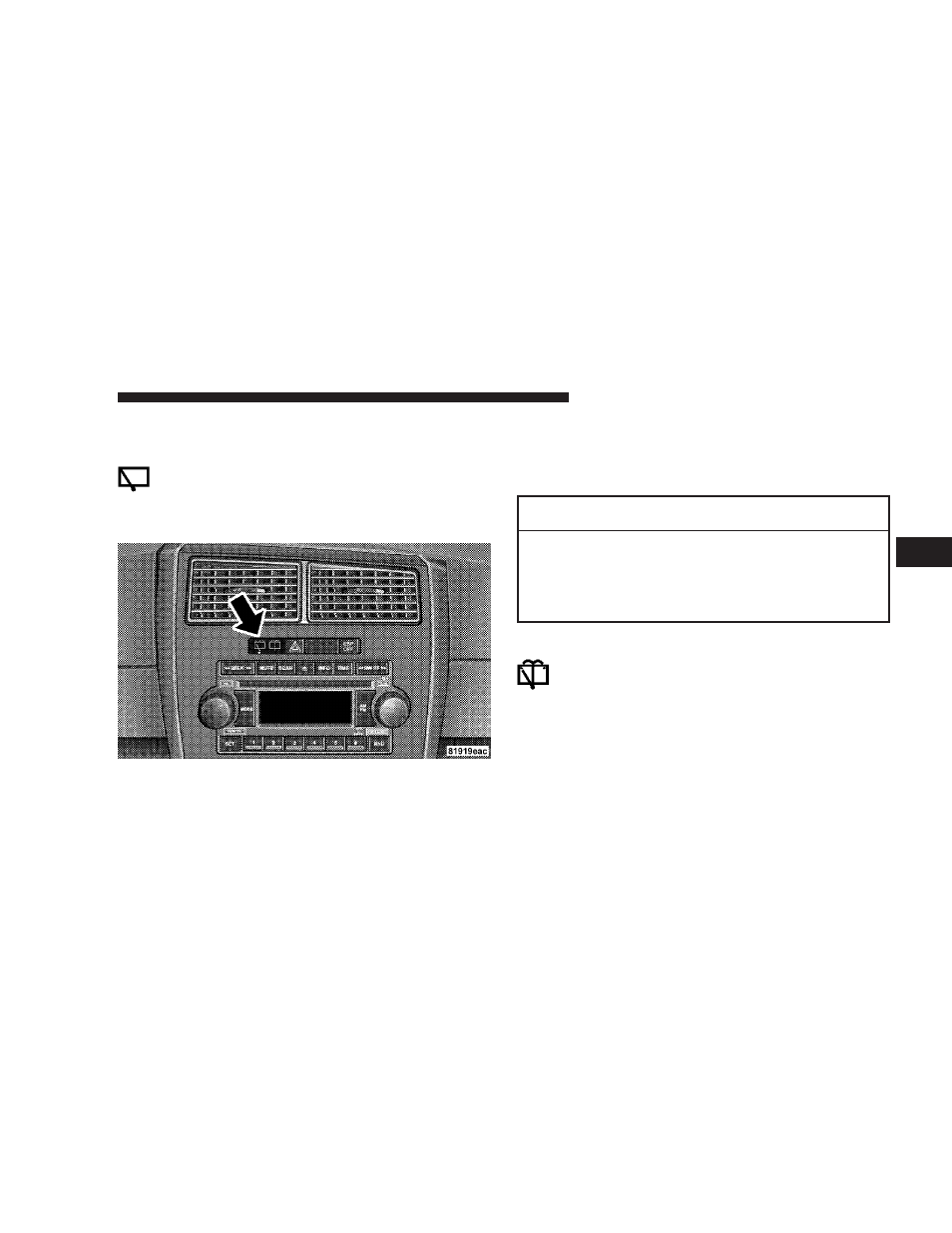 Rear window features, Rear wiper operation, Rear washer operation | Dodge 2007 Magnum SRT8 User Manual | Page 198 / 380