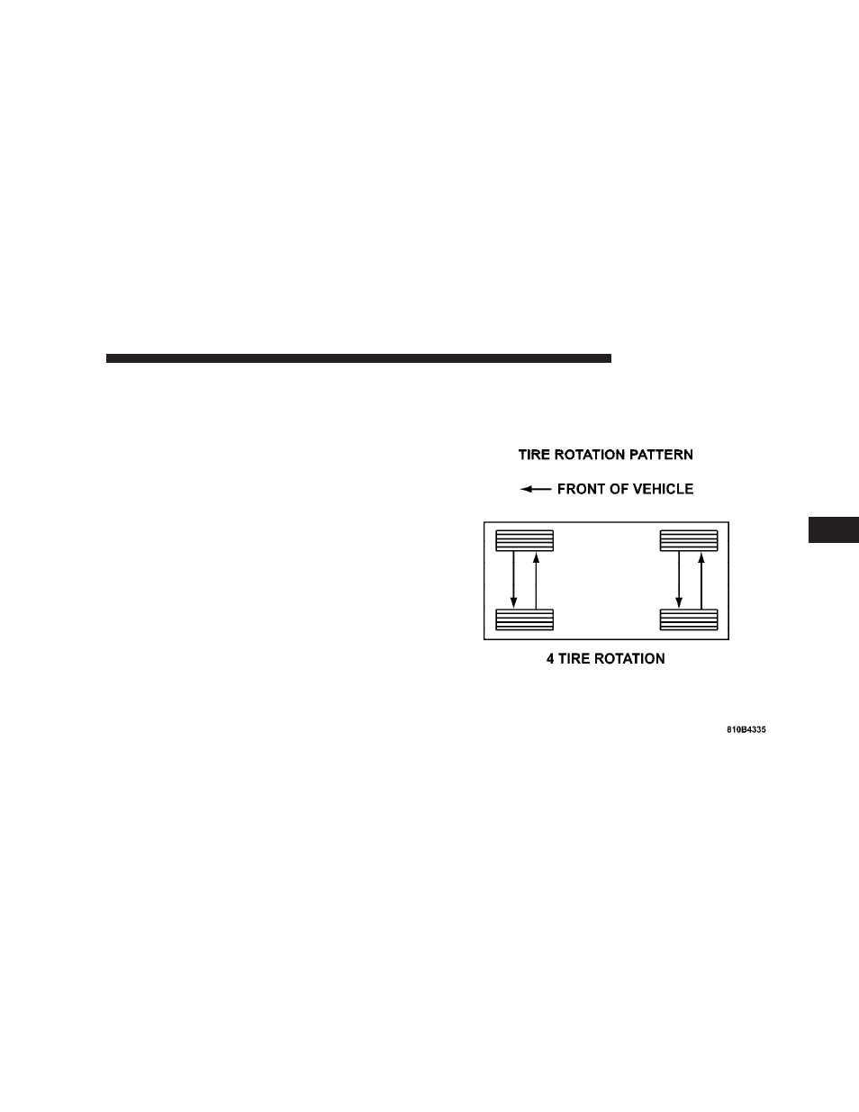 Tire rotation recommendations, Tire rotation - standard tires, Tire rotation — standard tires | Dodge 2007 Magnum SRT8 User Manual | Page 246 / 380