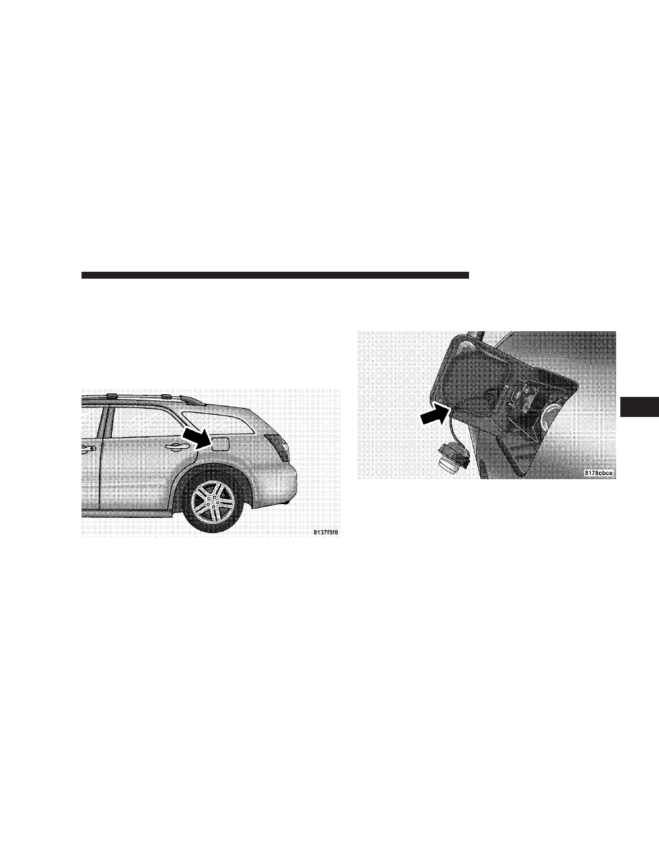 Fuel filler cap (gas cap), Adding fuel | Dodge 2007 Magnum SRT8 User Manual | Page 258 / 380