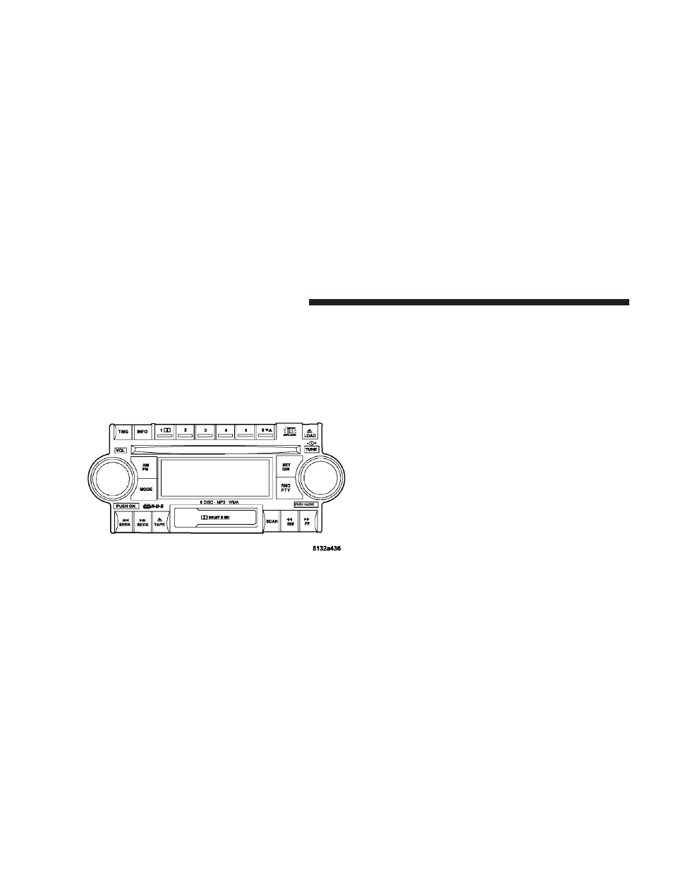 Operating instructions - radio mode, Sales code rak – am/fm/cassette/cd (6-disc) | Dodge 2008  Ram Pickup 3500 User Manual | Page 208 / 528