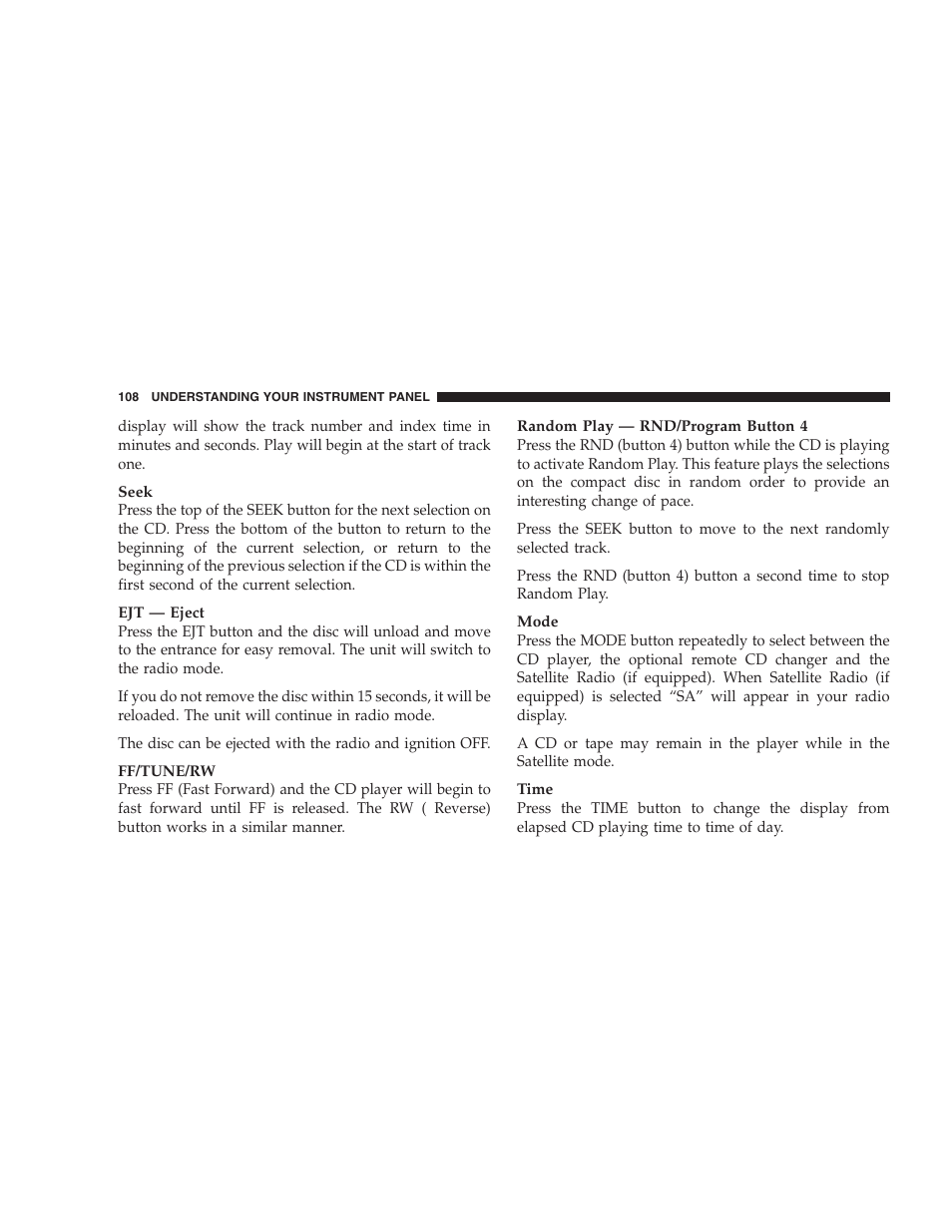 Dodge 2004 Intrepid User Manual | Page 108 / 249