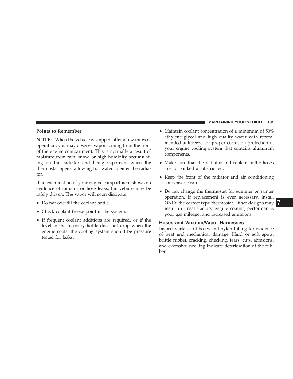 Hoses and vacuum/vapor harnesses | Dodge 2004 Intrepid User Manual | Page 191 / 249
