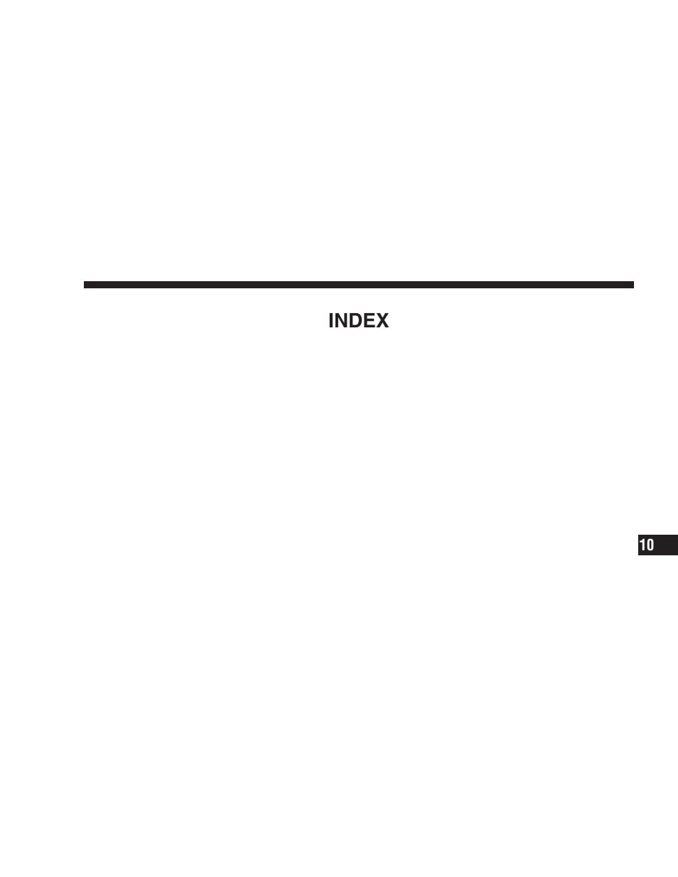 Index | Dodge 2004 Intrepid User Manual | Page 237 / 249