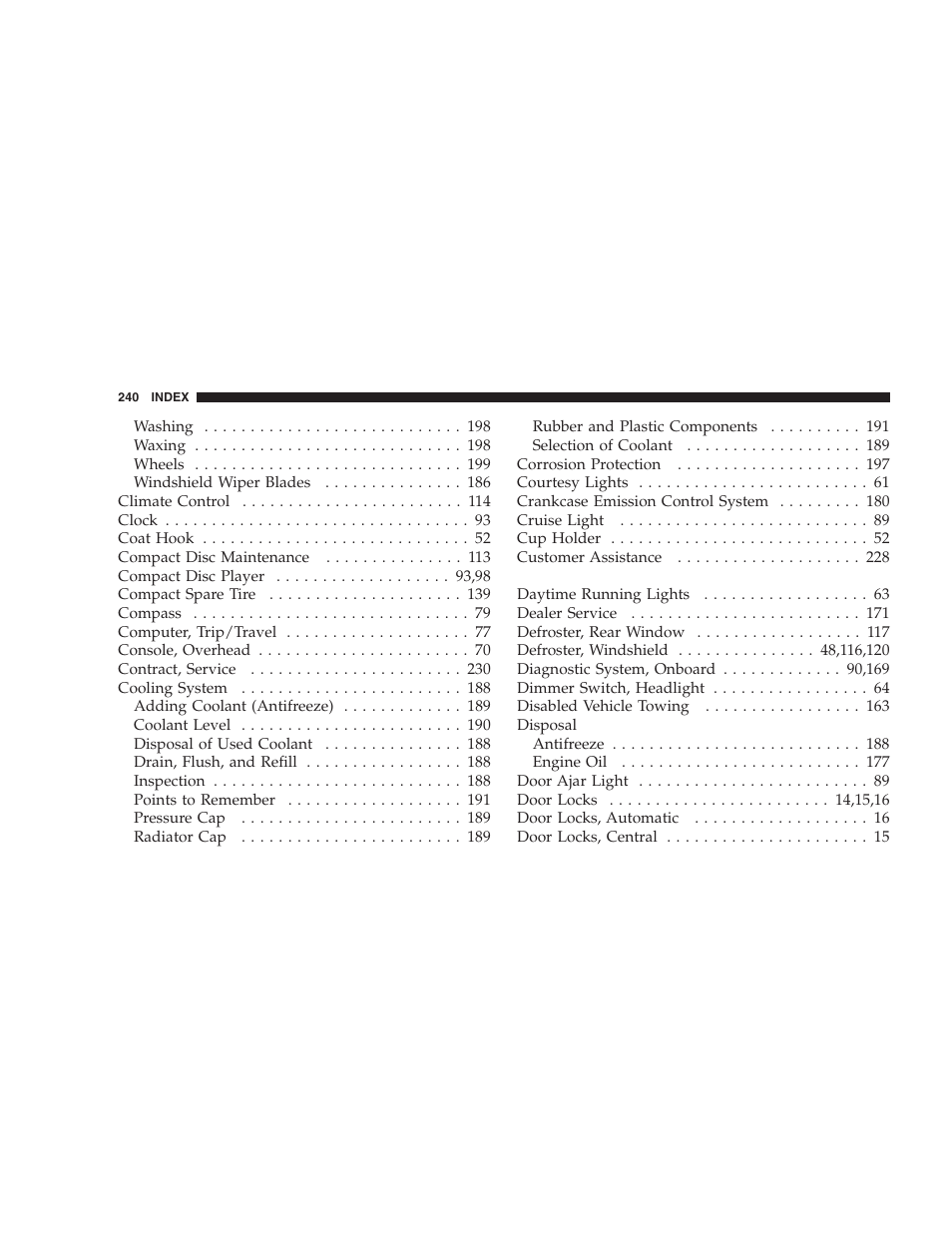 Dodge 2004 Intrepid User Manual | Page 240 / 249