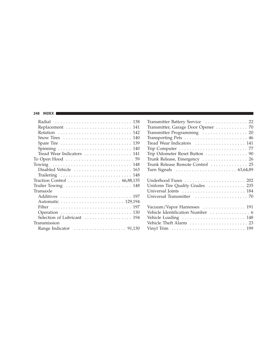 Dodge 2004 Intrepid User Manual | Page 248 / 249