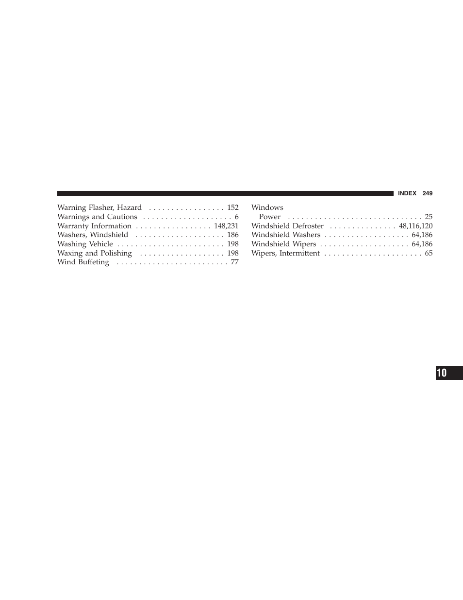 Dodge 2004 Intrepid User Manual | Page 249 / 249