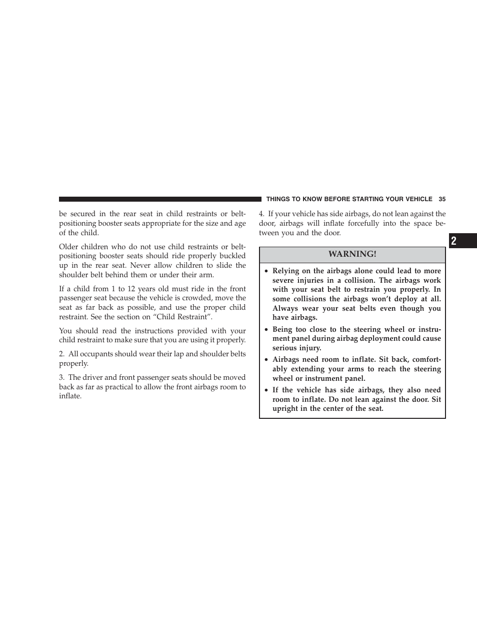 Dodge 2004 Intrepid User Manual | Page 35 / 249