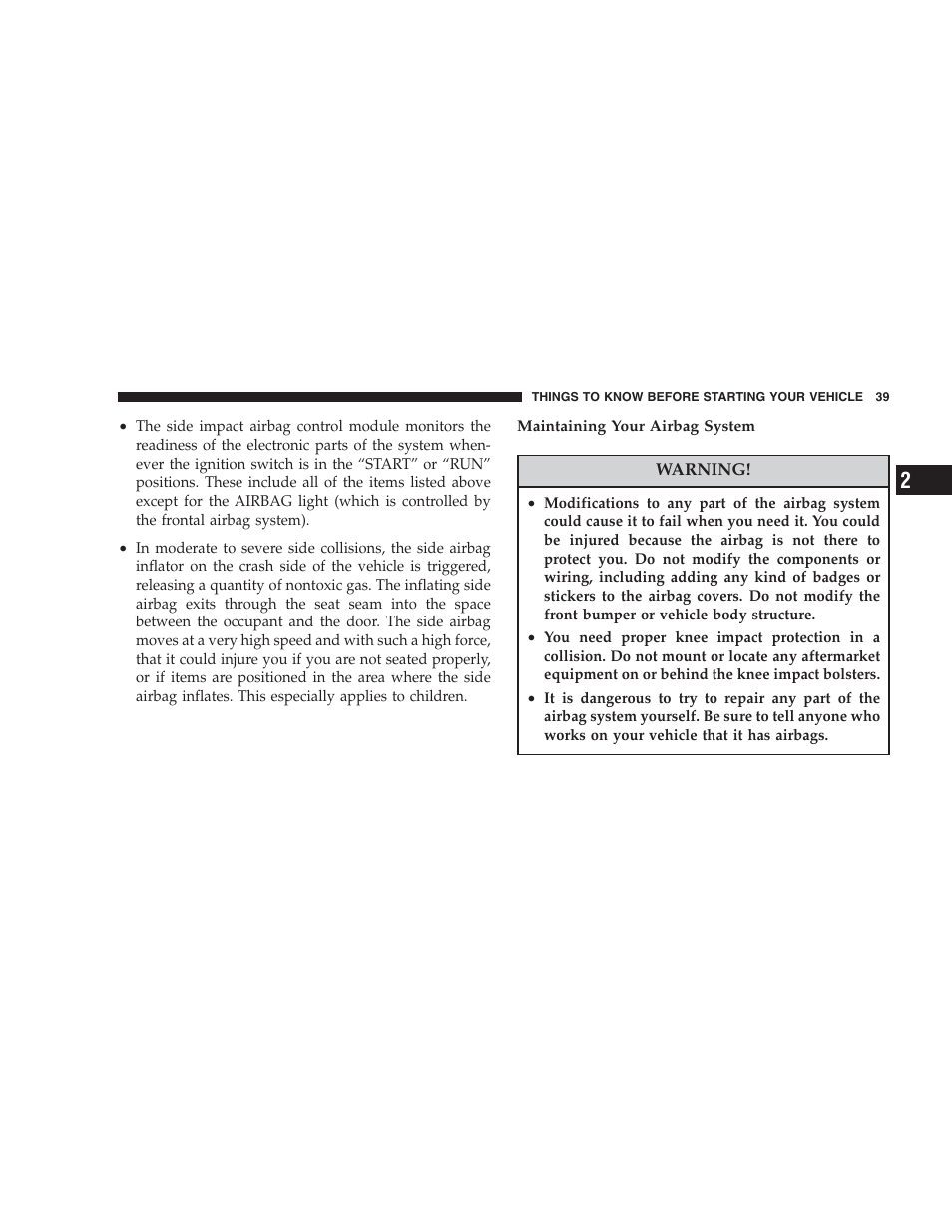 Dodge 2004 Intrepid User Manual | Page 39 / 249