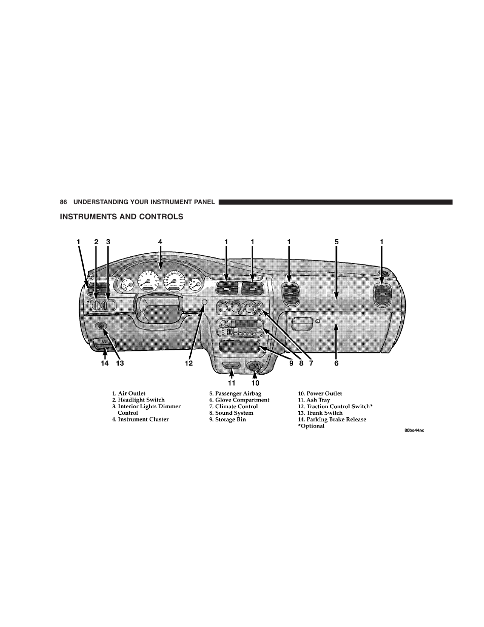 Instruments and controls | Dodge 2004 Intrepid User Manual | Page 86 / 249