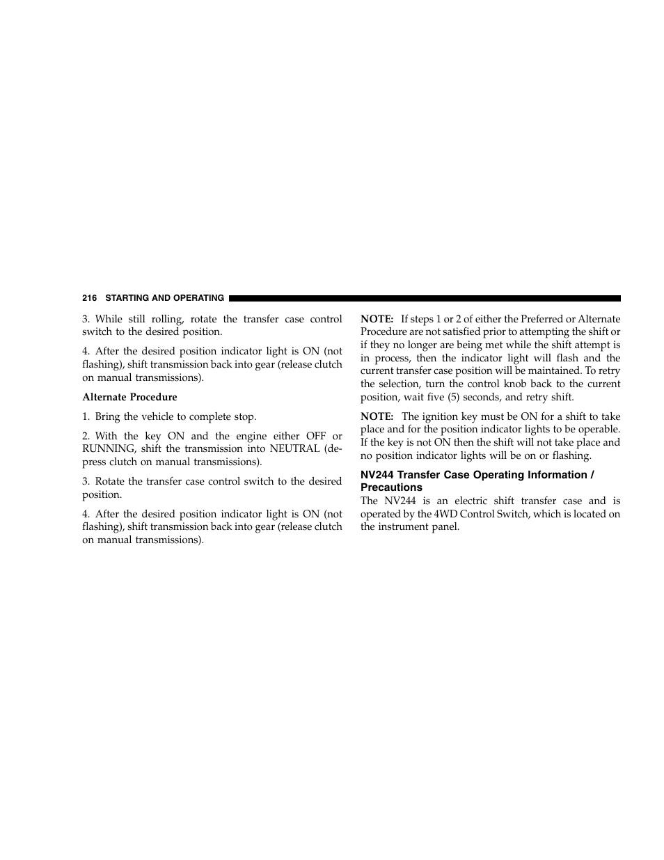 Dodge 2006 Dakota User Manual | Page 216 / 408