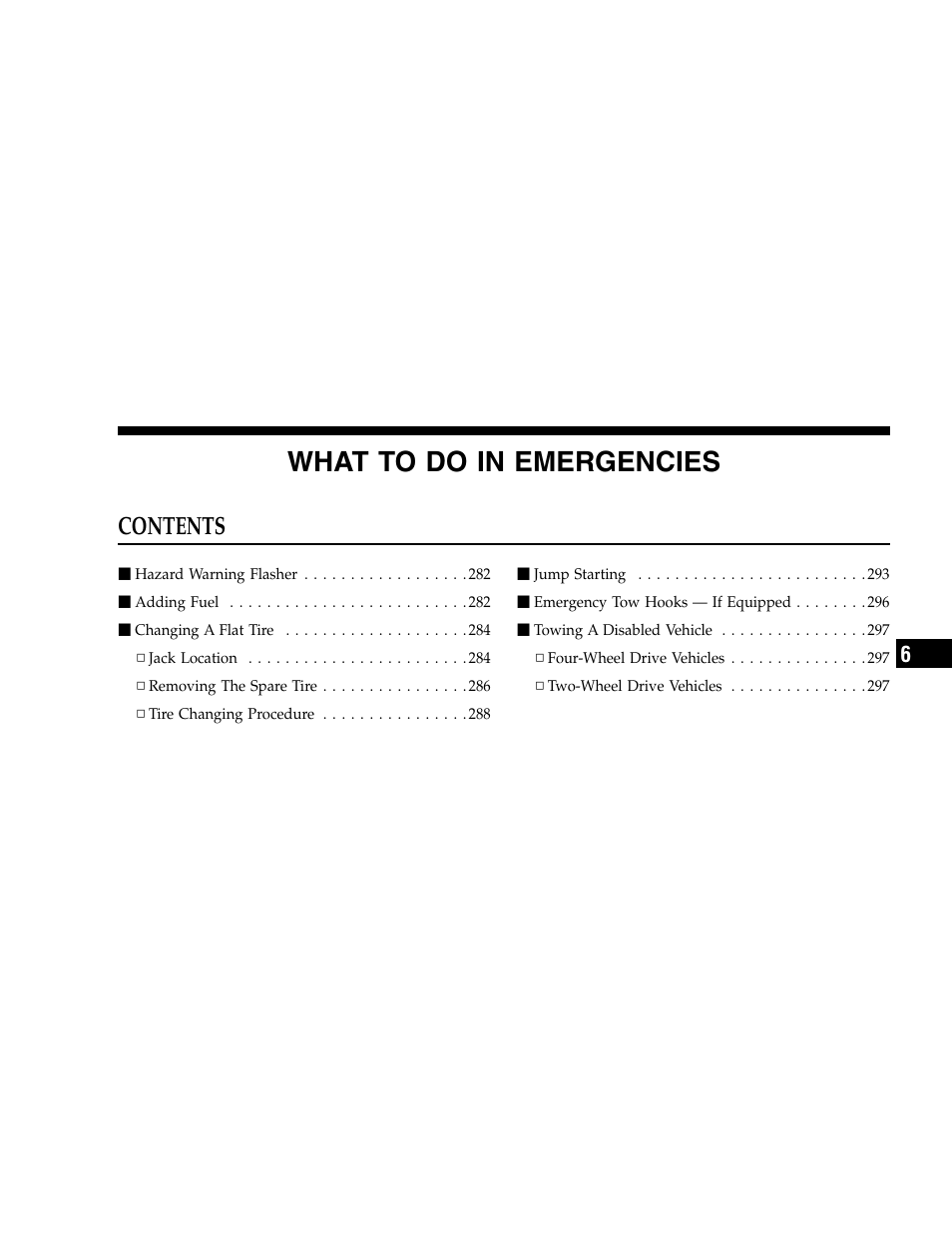 Dodge 2006 Dakota User Manual | Page 281 / 408