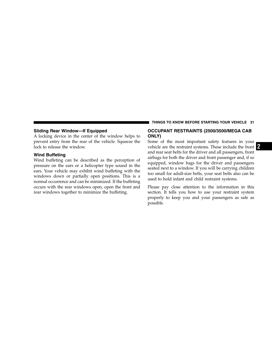 Dodge 2007 Ram 2500 User Manual | Page 31 / 496
