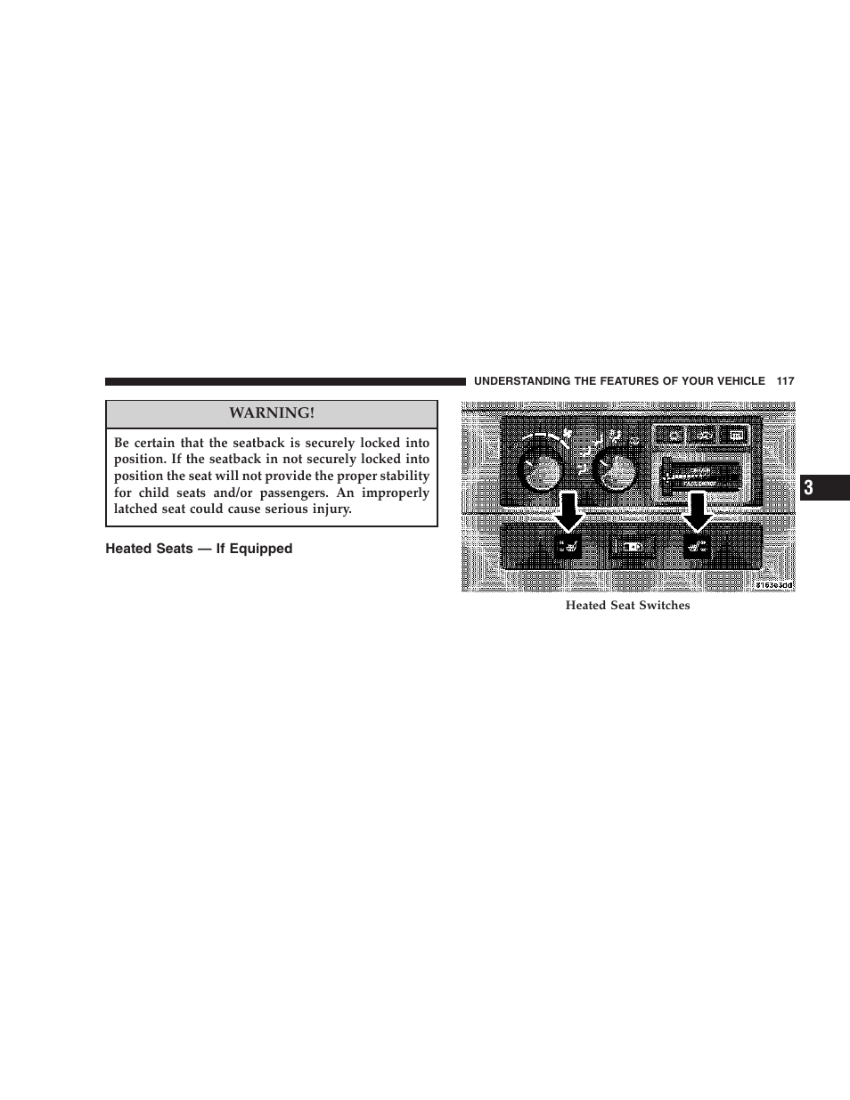 Heated seats — if equipped | Dodge 2006  Ram Pickup 3500 User Manual | Page 117 / 493