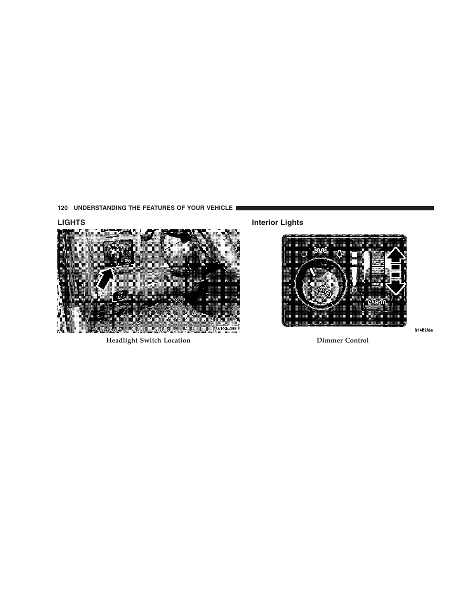 Lights, Interior lights | Dodge 2006  Ram Pickup 3500 User Manual | Page 120 / 493