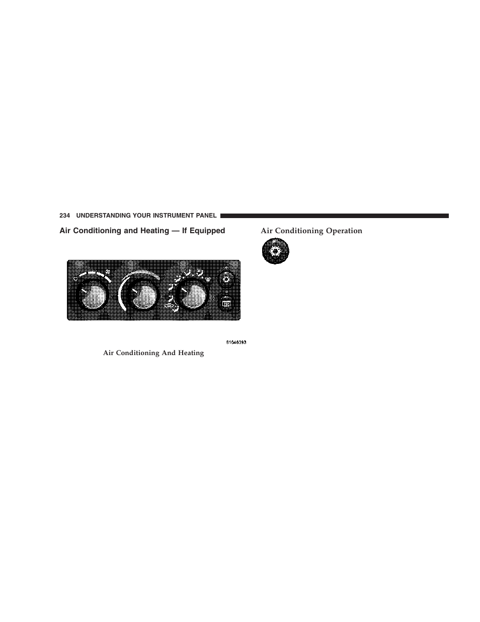 Air conditioning and heating, If equipped | Dodge 2006  Ram Pickup 3500 User Manual | Page 234 / 493