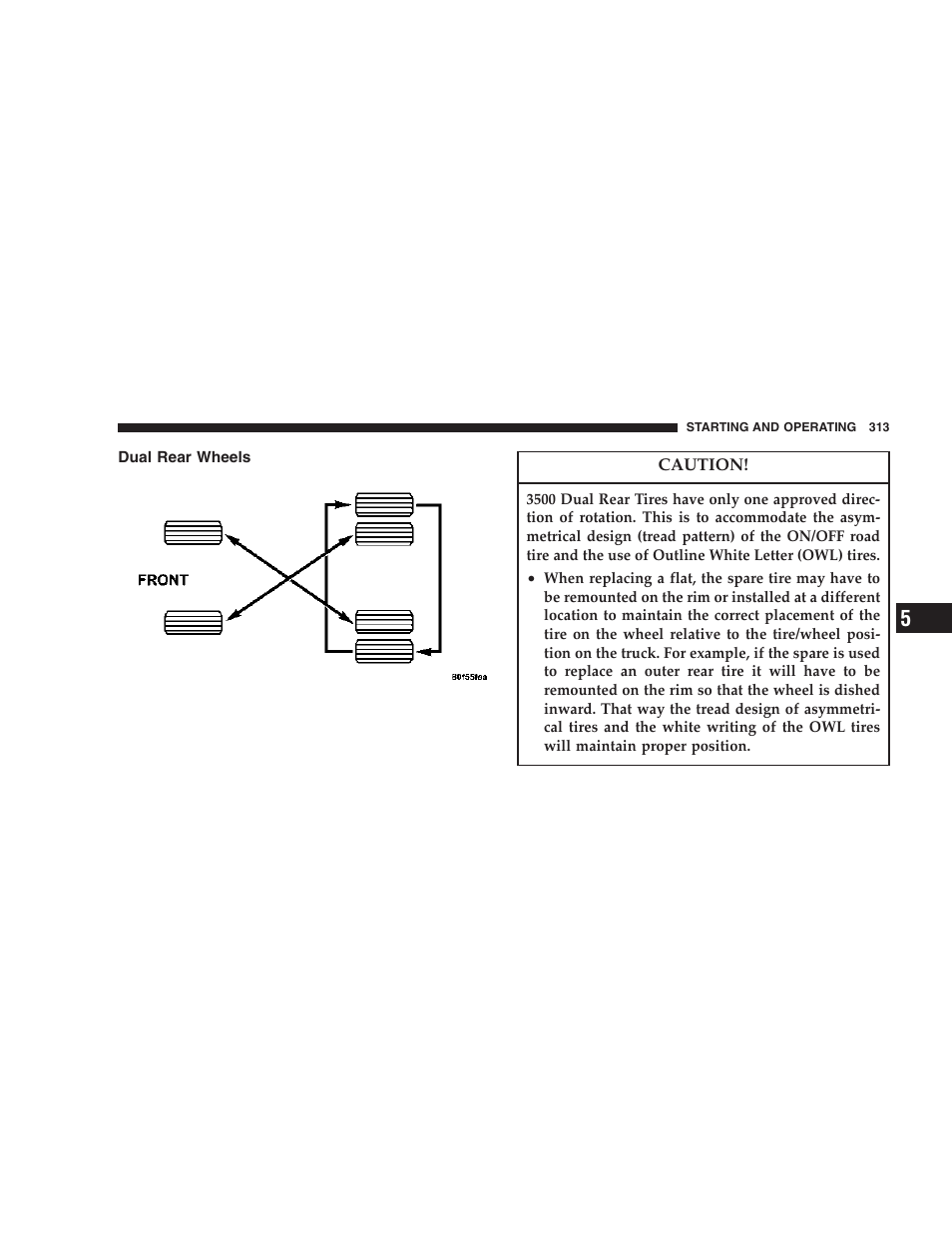 Dual rear wheels | Dodge 2006  Ram Pickup 3500 User Manual | Page 313 / 493