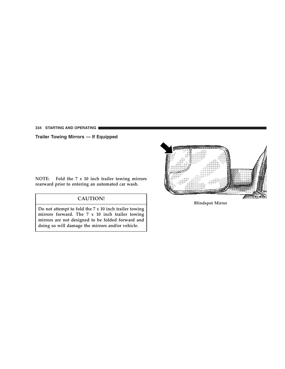 Trailer towing mirrors — if equipped | Dodge 2006  Ram Pickup 3500 User Manual | Page 334 / 493