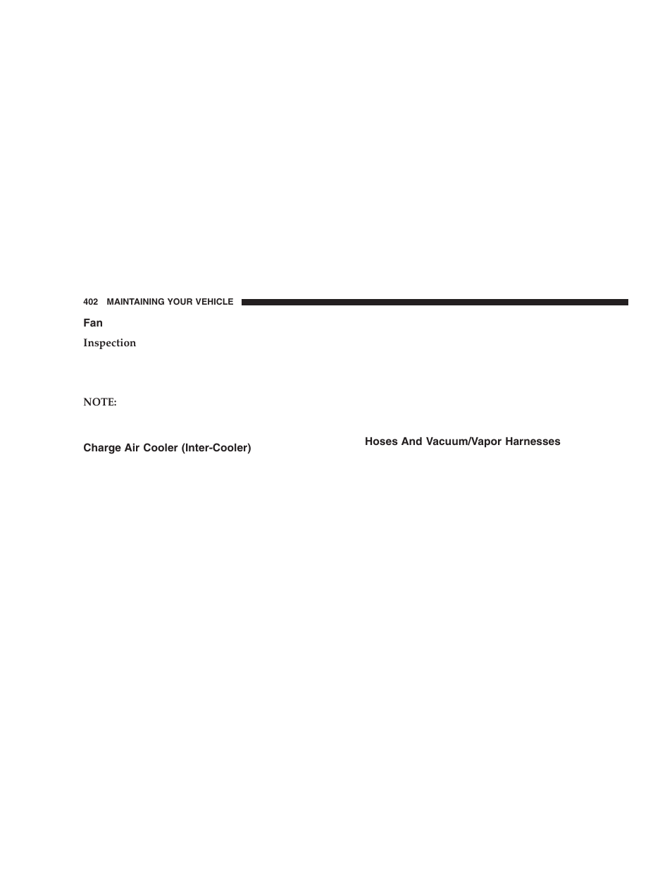 Charge air cooler (inter-cooler), Hoses and vacuum/vapor harnesses | Dodge 2006  Ram Pickup 3500 User Manual | Page 402 / 493