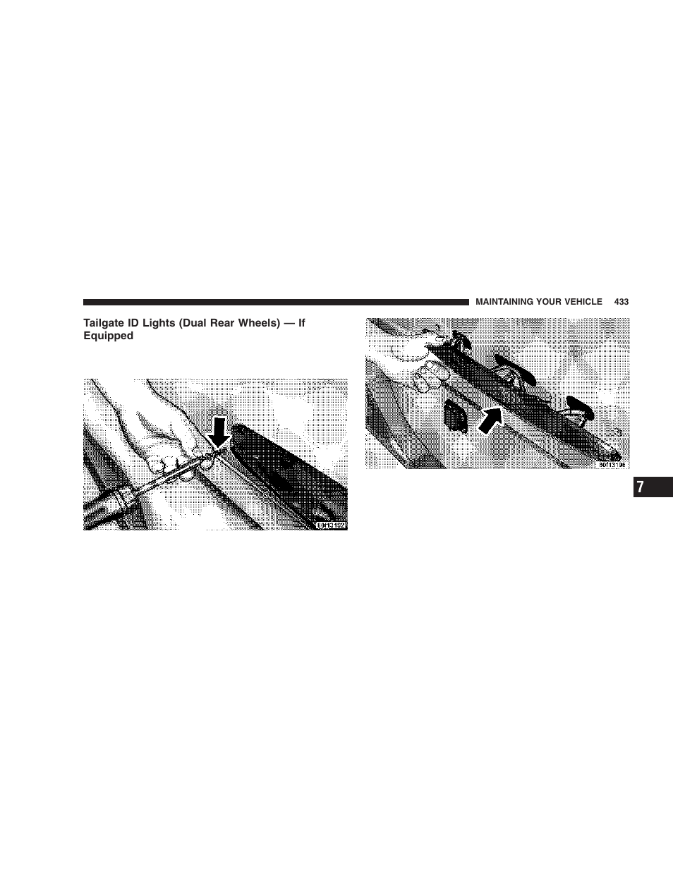 Tailgate id lights (dual rear wheels), If equipped | Dodge 2006  Ram Pickup 3500 User Manual | Page 433 / 493