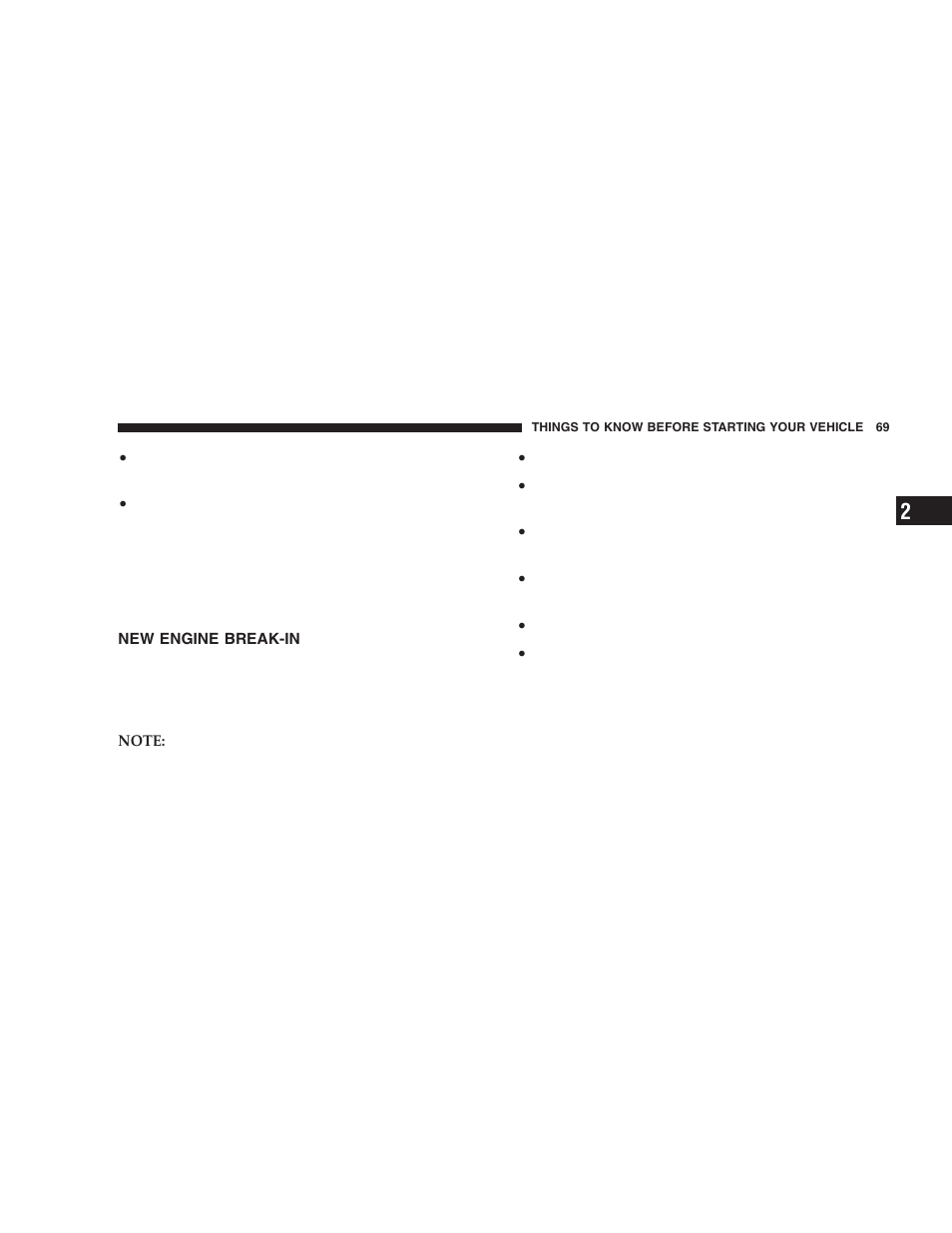 New engine break-in | Dodge 2006  Ram Pickup 3500 User Manual | Page 69 / 493