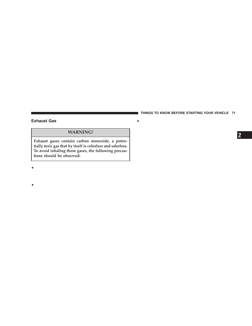 Exhaust gas | Dodge 2006  Ram Pickup 3500 User Manual | Page 71 / 493