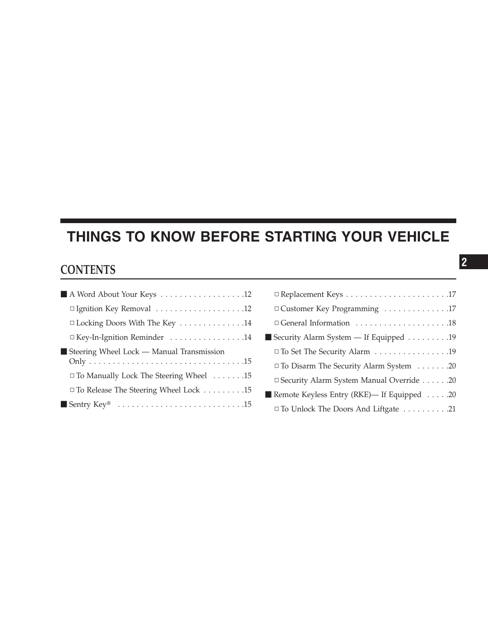 Dodge 2008 PM Caliber User Manual | Page 11 / 402