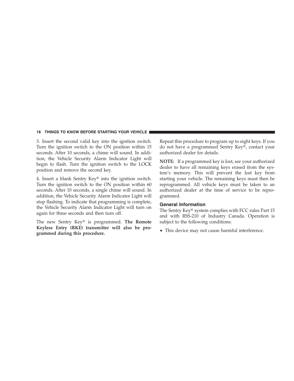 General information | Dodge 2008 PM Caliber User Manual | Page 20 / 402