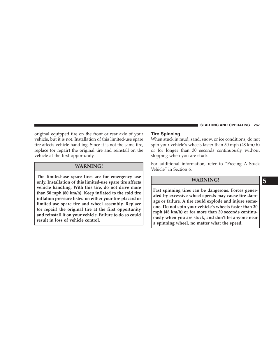 Tire spinning | Dodge 2008 PM Caliber User Manual | Page 269 / 402