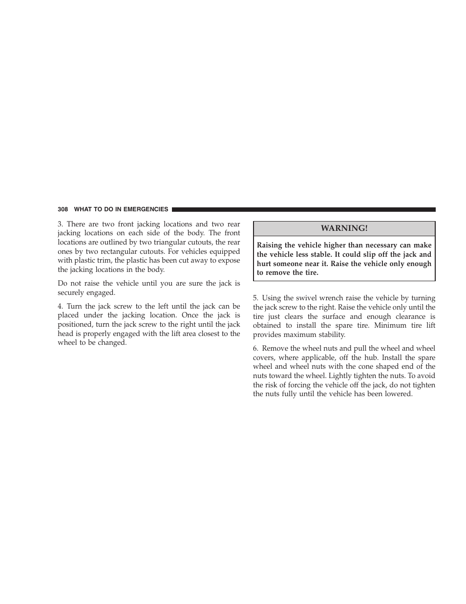 Dodge 2008 PM Caliber User Manual | Page 310 / 402