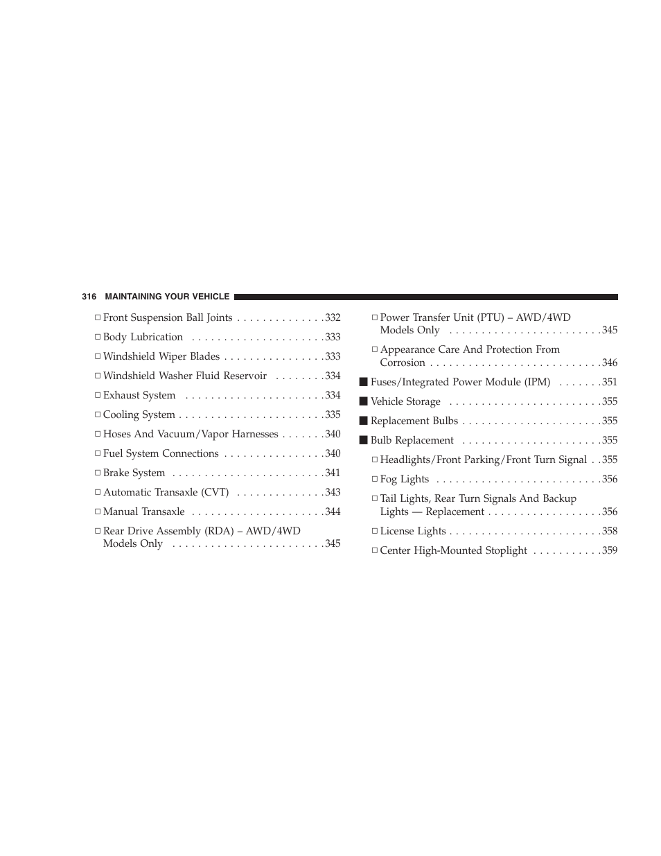 Dodge 2008 PM Caliber User Manual | Page 318 / 402