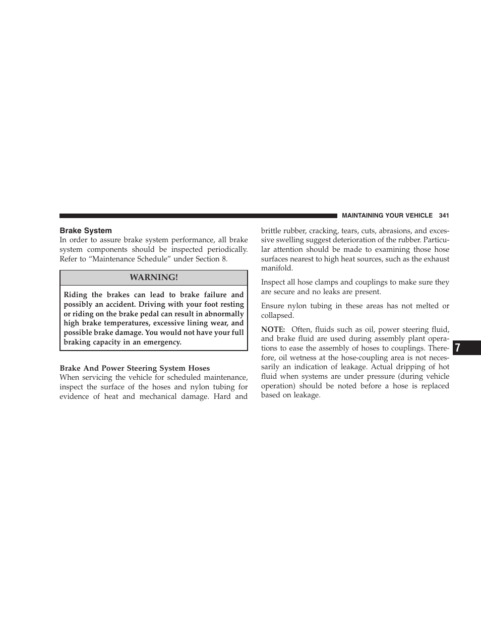 Brake system | Dodge 2008 PM Caliber User Manual | Page 343 / 402
