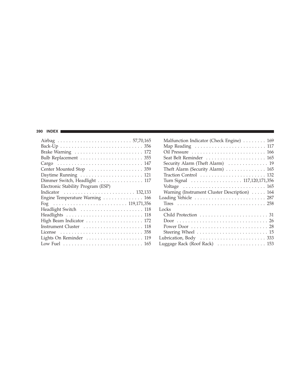 Dodge 2008 PM Caliber User Manual | Page 392 / 402