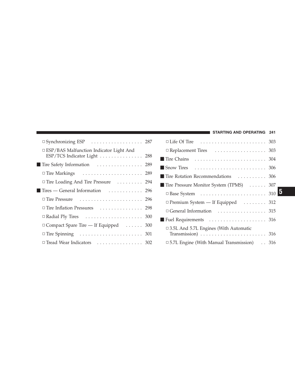 Dodge CHALLENGER 2009 User Manual | Page 243 / 461