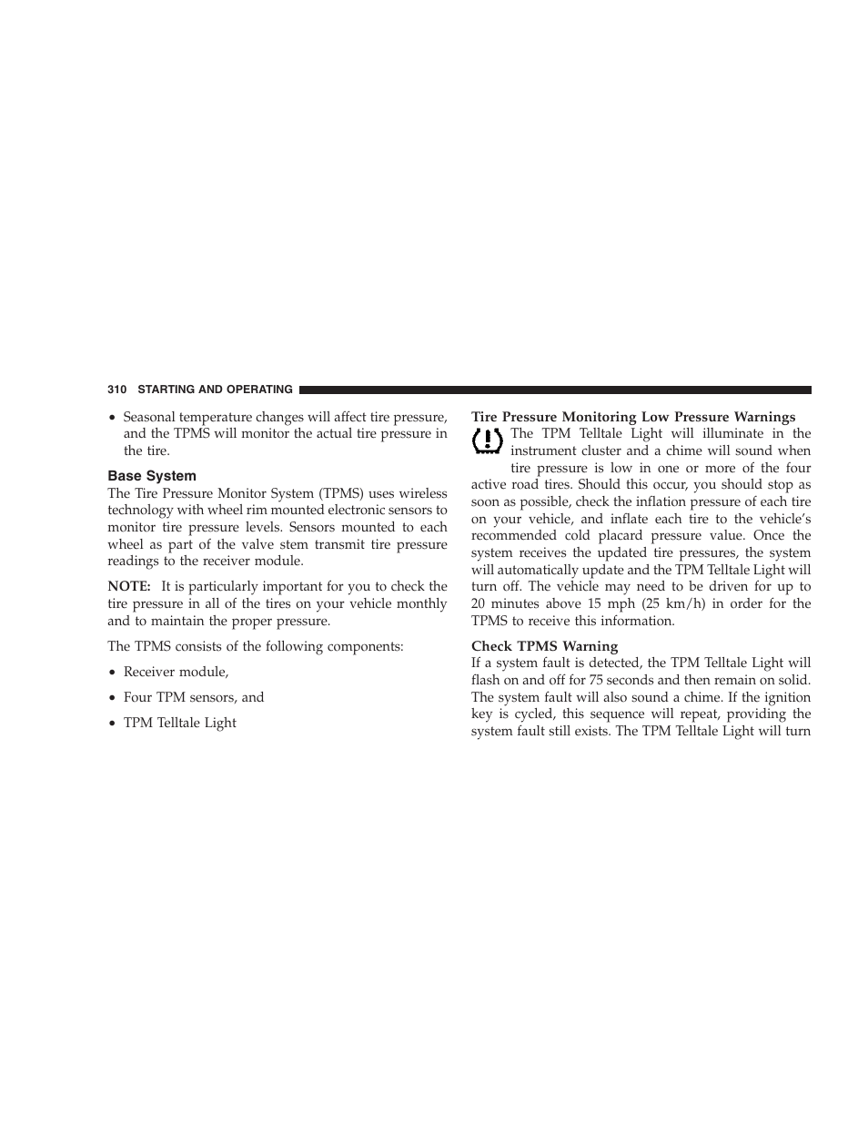 Base system | Dodge CHALLENGER 2009 User Manual | Page 312 / 461