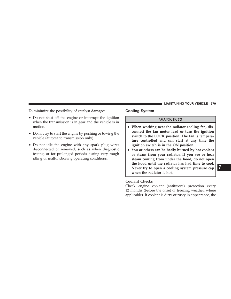 Cooling system | Dodge CHALLENGER 2009 User Manual | Page 381 / 461