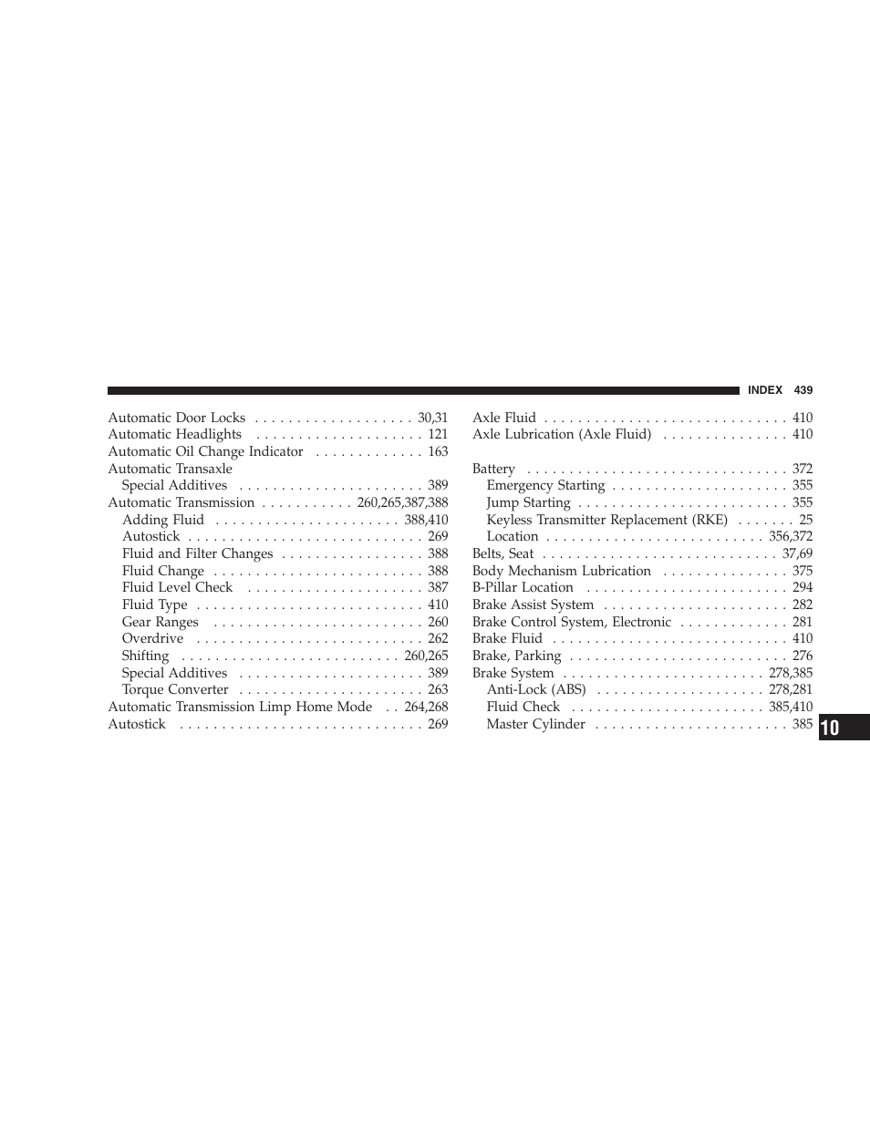 Dodge CHALLENGER 2009 User Manual | Page 441 / 461