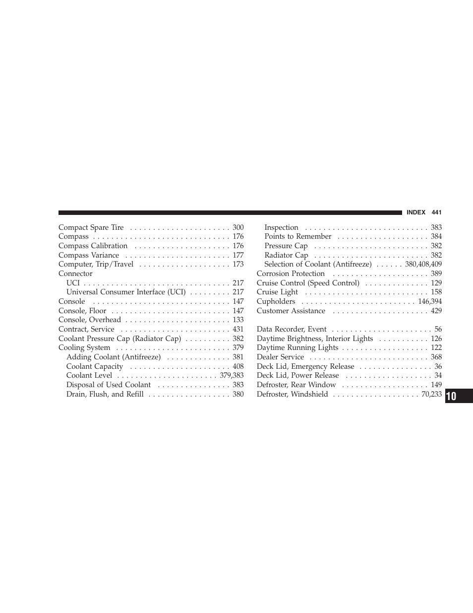 Dodge CHALLENGER 2009 User Manual | Page 443 / 461