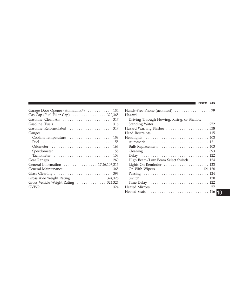 Dodge CHALLENGER 2009 User Manual | Page 447 / 461