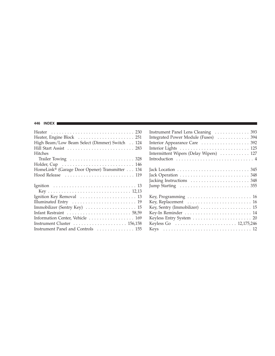 Dodge CHALLENGER 2009 User Manual | Page 448 / 461