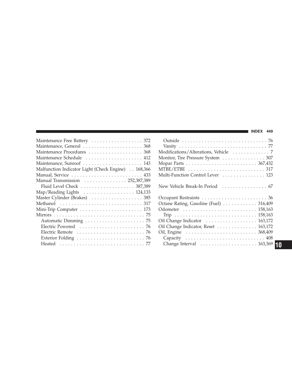 Dodge CHALLENGER 2009 User Manual | Page 451 / 461