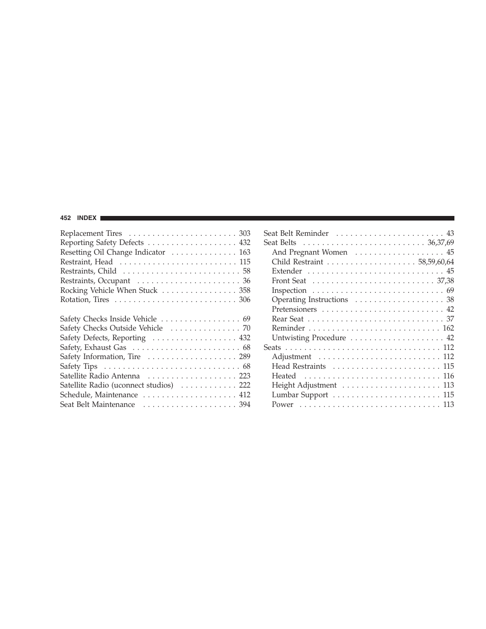 Dodge CHALLENGER 2009 User Manual | Page 454 / 461