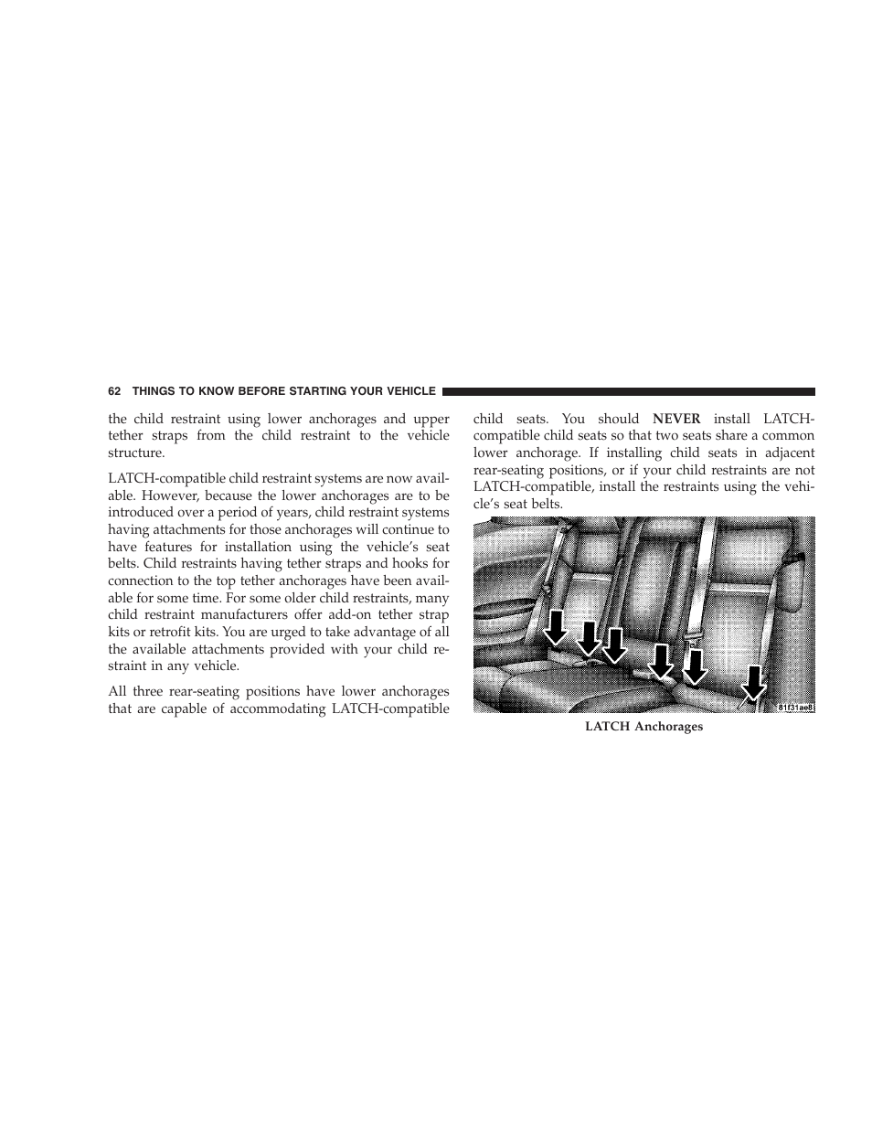Dodge CHALLENGER 2009 User Manual | Page 64 / 461