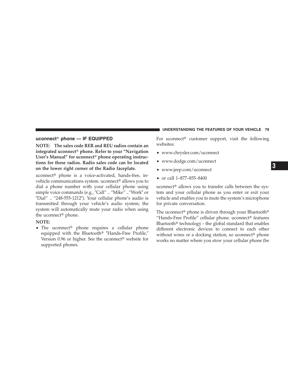 Uconnect phone - if equipped, Uconnect௡ phone — if equipped | Dodge CHALLENGER 2009 User Manual | Page 81 / 461