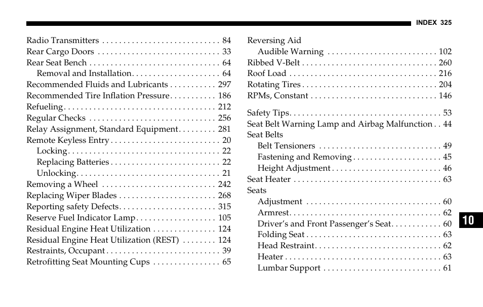 Dodge 2006 Sprinter Cargo User Manual | Page 325 / 330