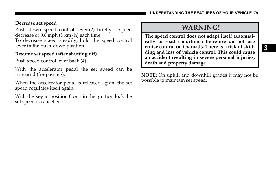 Warning | Dodge 2006 Sprinter Cargo User Manual | Page 79 / 330